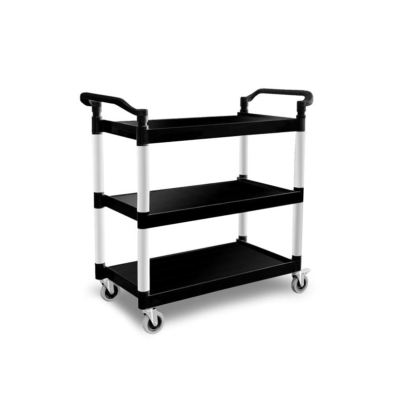 Carrito de Servicio Multiusos de 3 Niveles con Frenos y Capacidad de 100 kg Caledonia CARSEP-03
