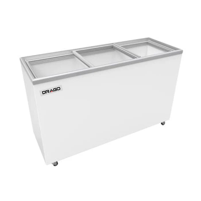 Congelador Plano 3 Puertas Cristal 12.1 Pies c Drago CHPP-350