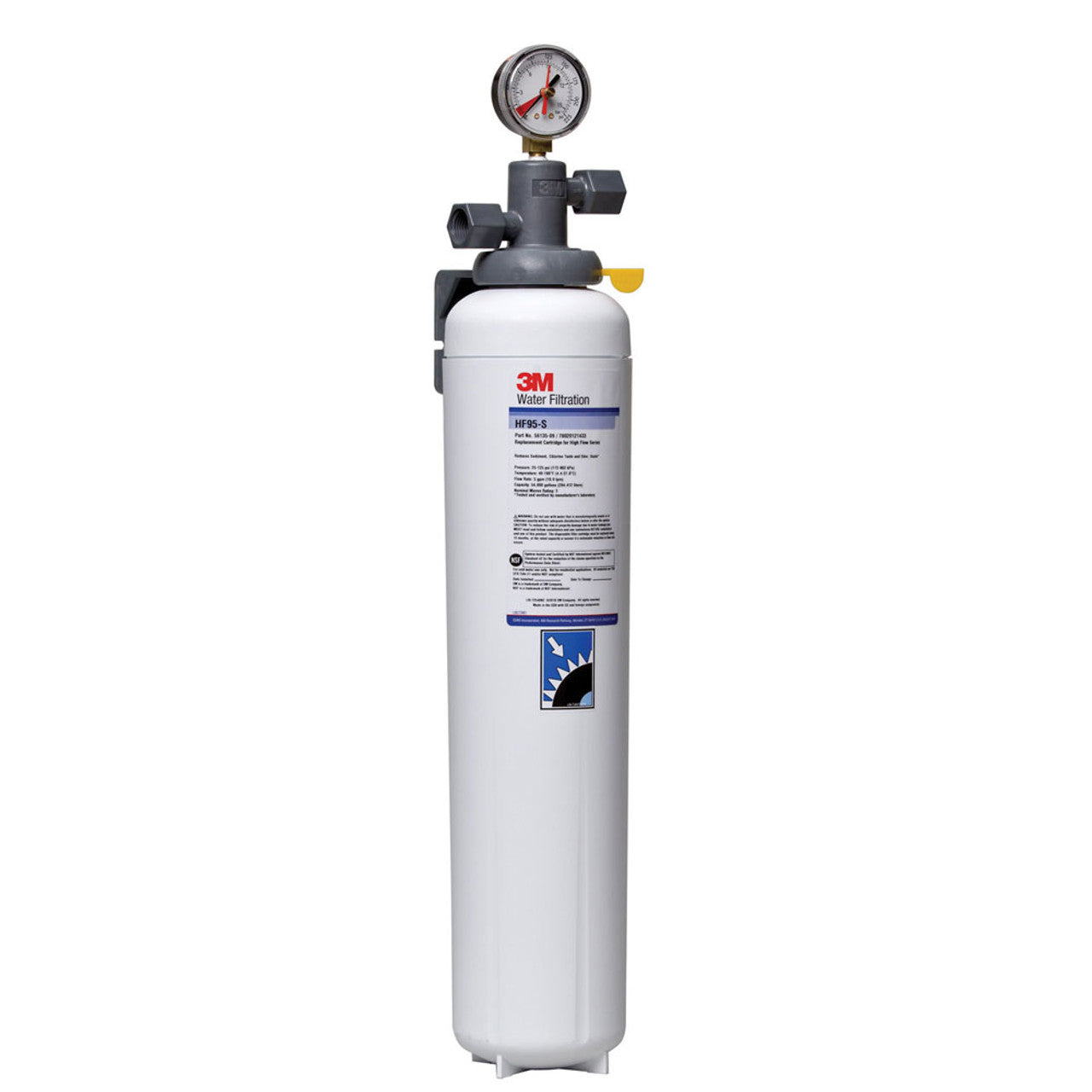 Sistema De Filtración De Agua Manitowoc Ice195‐S Para Máquina De Hielo Cartucho Único 3 Micrones Y 5 Gpm