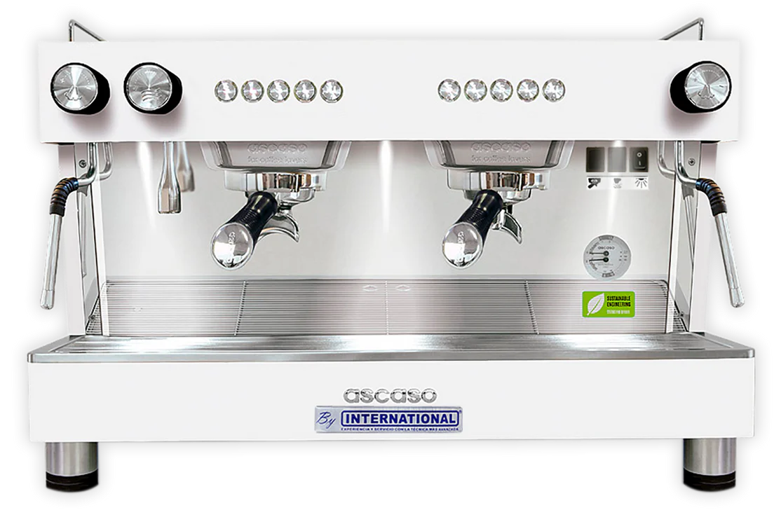 Cafetera Espresso Barista T Zero Blanca Acero Inoxidable ASCASO BT.100