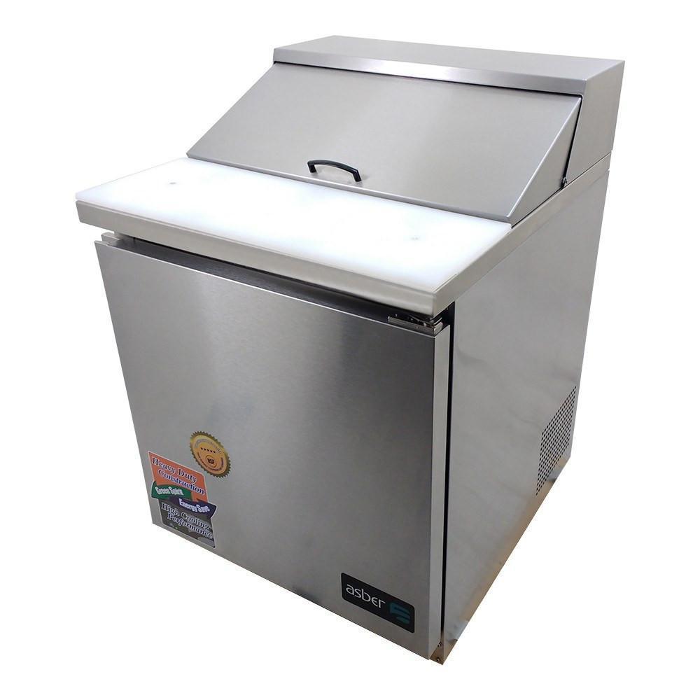 Mesa Refrigerada preparación de ensaladas 6 insertos (GN 1/6) marca Asber modelo APTS-27-8-M HC freeshipping - Innova FoodService