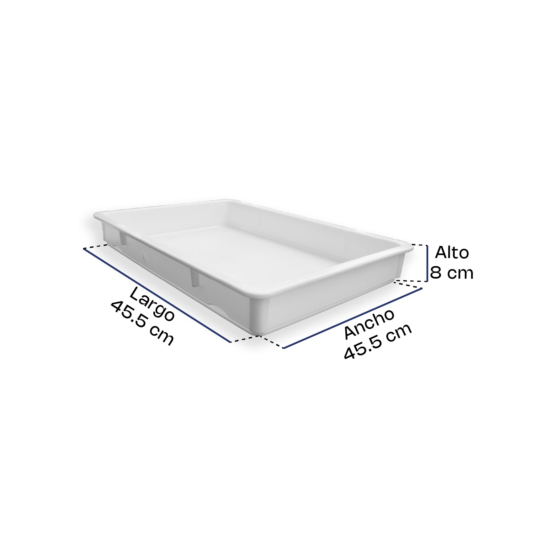Caja de Polipropileno para Masa de Pizza de 18 Litros y Espesor de 5 mm 3pz Caledonia CAMAPI-18CH