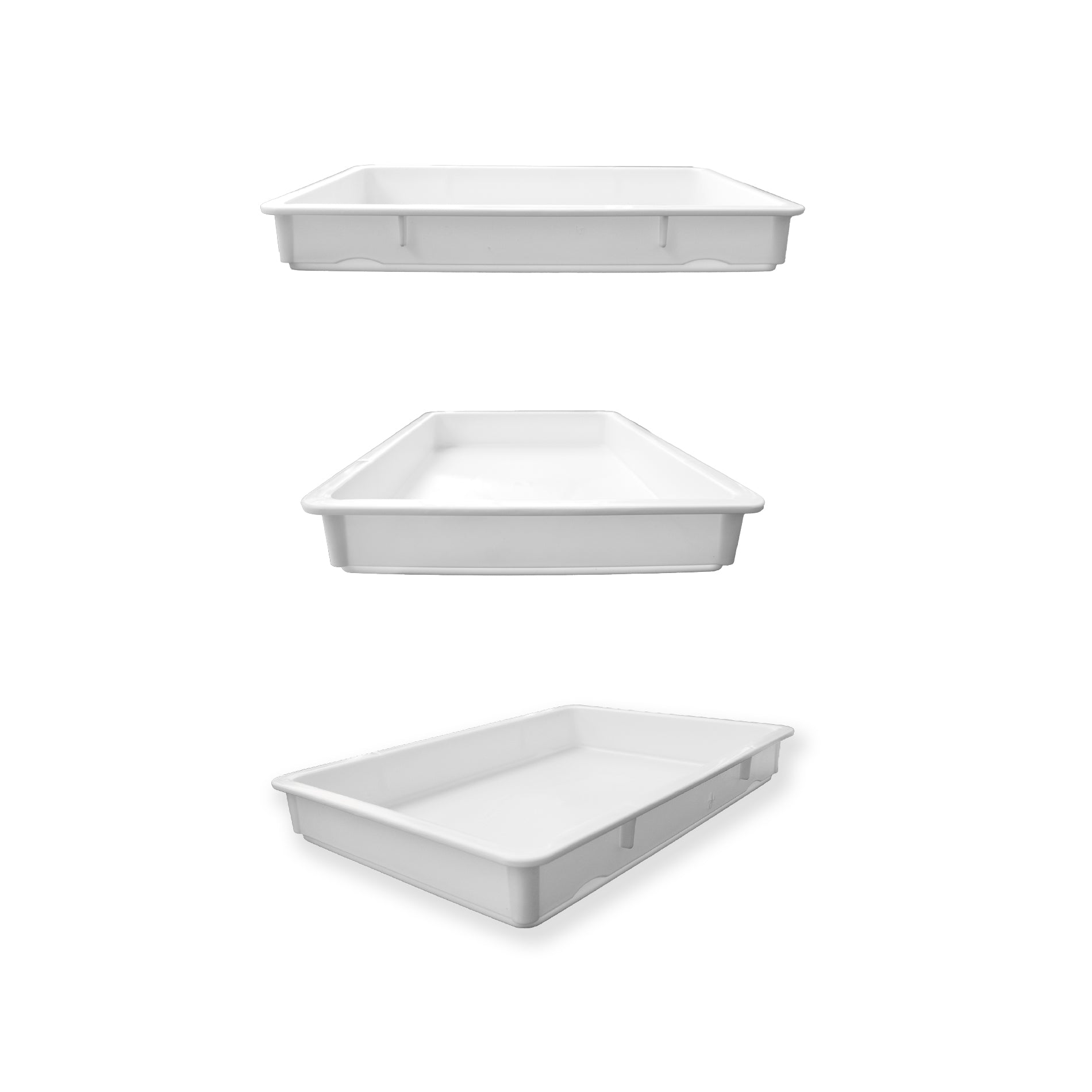 Caja de Polipropileno para Masa de Pizza de 18 Litros y Espesor de 5 mm 3pz Caledonia CAMAPI-18CH