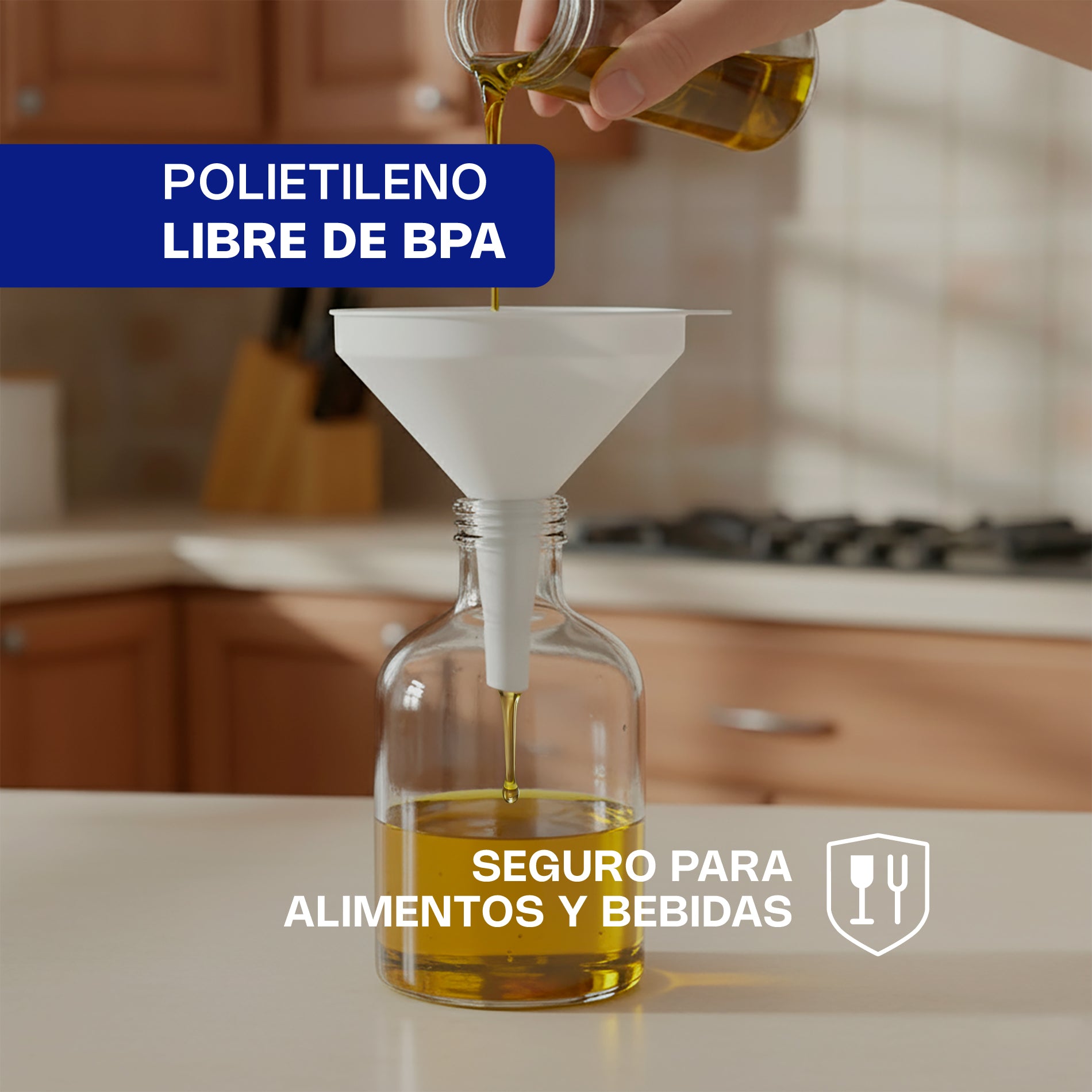 Embudo de Plástico Profesional Libre de BPA con Certificación NSF 25pz Caledonia  EMBU-16B