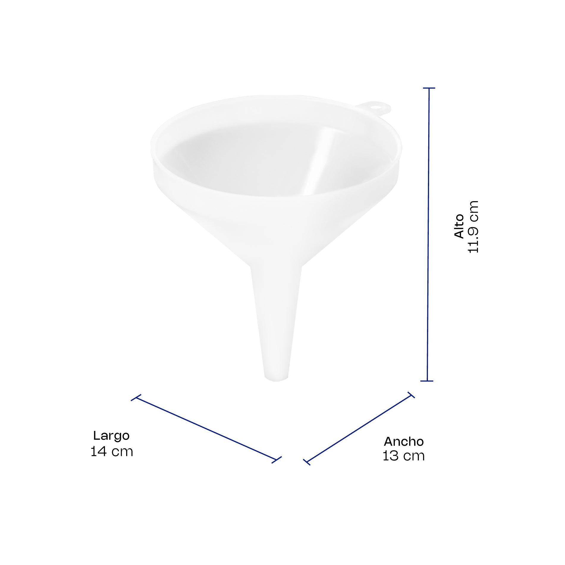 Embudo de Plástico Profesional Libre de BPA con Certificación NSF 25pz Caledonia EMBU-24B