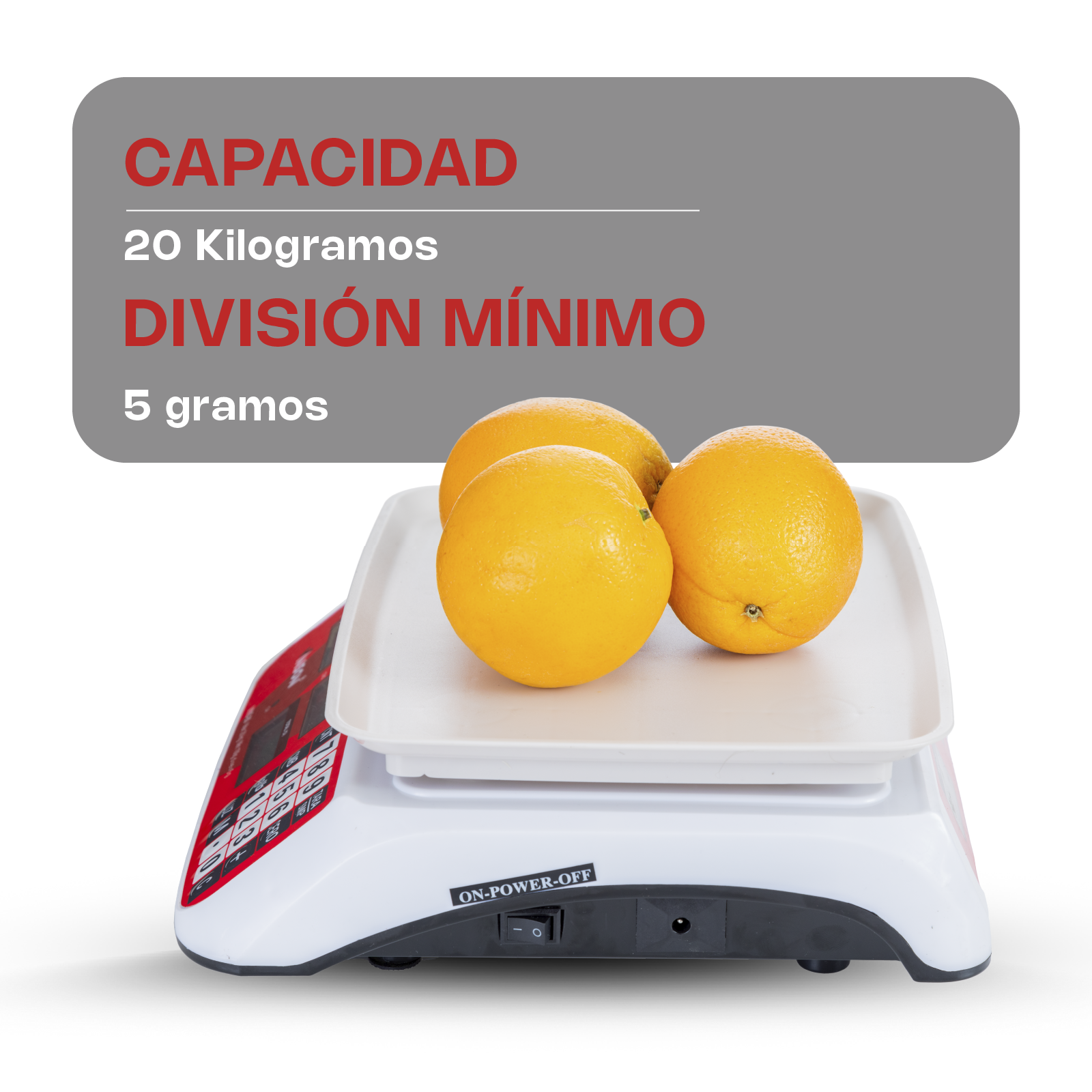 Báscula Electrónica Comercial de 20 kg con Función de Caja Registradora y Conteo de Piezas 5pzVinson VINS-20