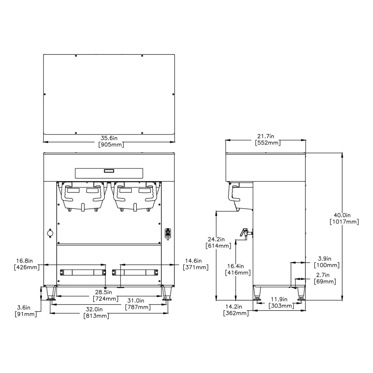 Cafetera Titan® Dual DBC® 120/208V Bunn 39200.0000