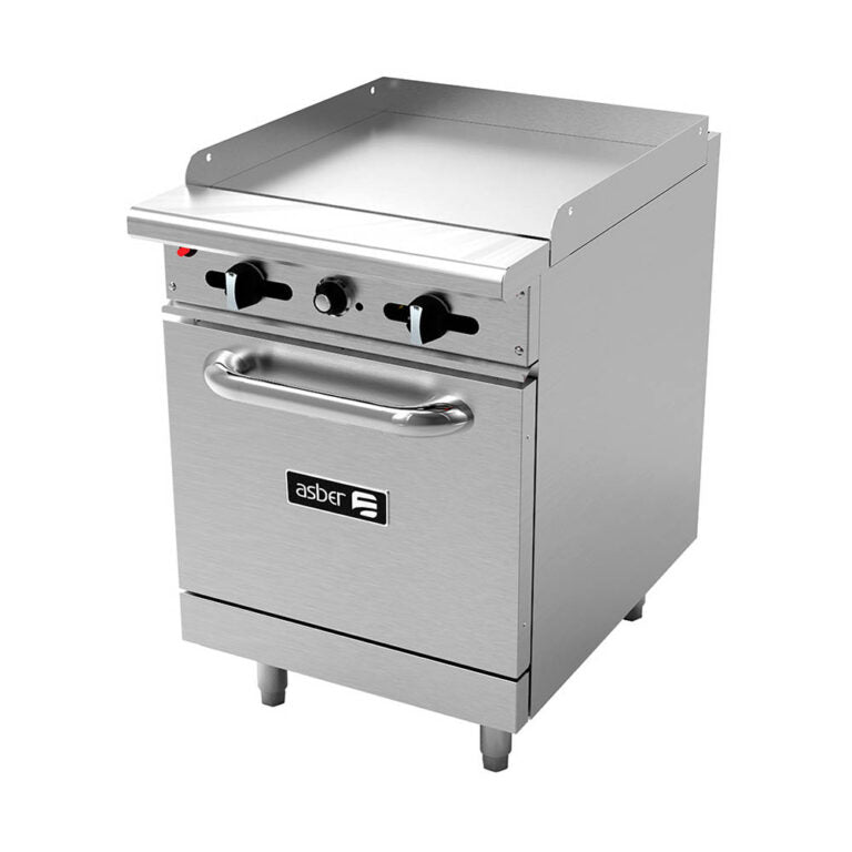 Plancha industrial 3 quemadores y horno Marca Asber Modelo AER-G36-36-H freeshipping - Innova FoodService
