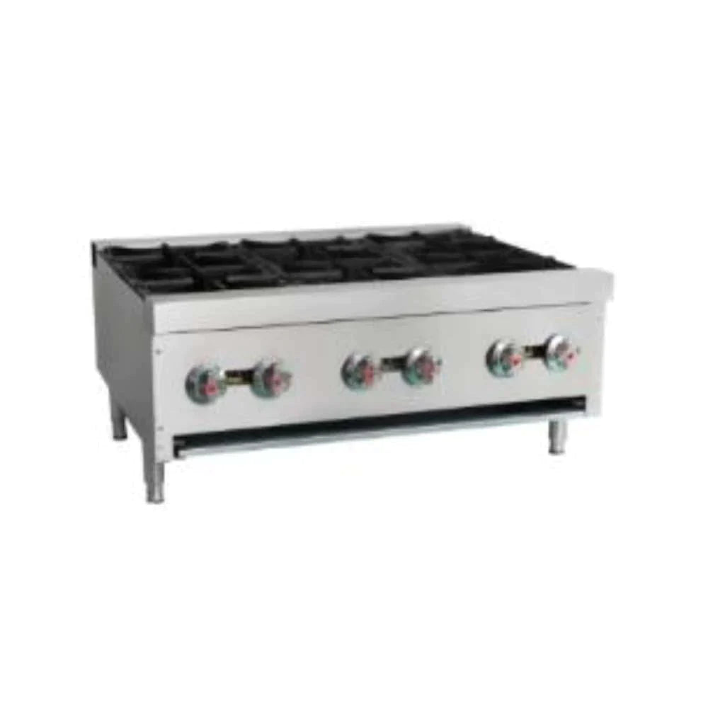 Parrilla comercial a gas de 6 quemadores  Migsa Modelo XRB-6-MG